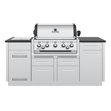 Broil King 79" 5-Burner Imperial S 590i Gas Grill Center w/ Side Burner & Rear Rotisserie Burner