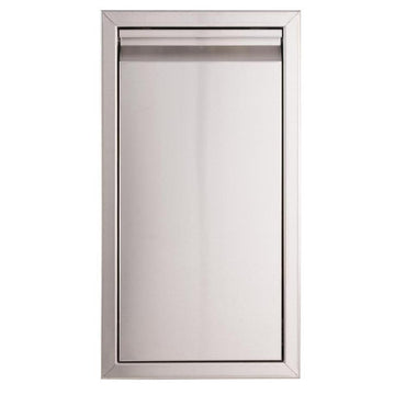 Buck Stove 13" Narrow Roll-out Stainless Steel Trash Bin