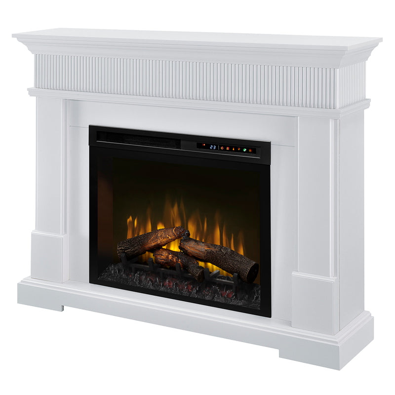 Dimplex Jean Mantel with 28-Inch Electric Firebox and Log Set - GDS28L8-1802W - Fireplace Choice