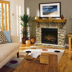 Dimplex Fieldstone Vent-Free Electric Fireplace with Natural Stone Mantel and Log Set - GDS28L8-904ST - Fireplace Choice