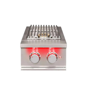 True Flame Stainless Steel Natural Gas Double Side Burner