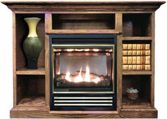 Buck Stove 1127 Vent Free Gas Stove with Prestige Mantel Combo - Natural Gas - Fireplace Choice