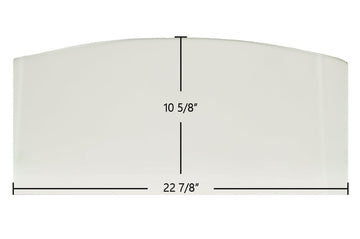 Medium Flush Wood Insert Glass (Arch Top)