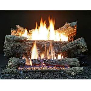 Buck Stove 30" EV200 Oak Ember Vision Series Vent-Free Gas Log Set - Remote Ready