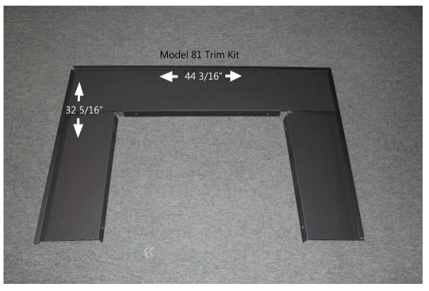 Buck Stove Standard Trim Kit, Black only - PO 81STKBR-BLK