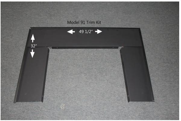 Buck Stove Standard Trim Kit, Black only - PO 91STKBR-BLK