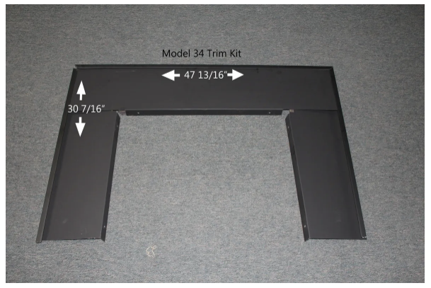 Buck Stove Standard Trim (black) - PO 34STK-BLK