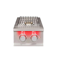 True Flame Stainless Steel Propane Gas Double Side Burner