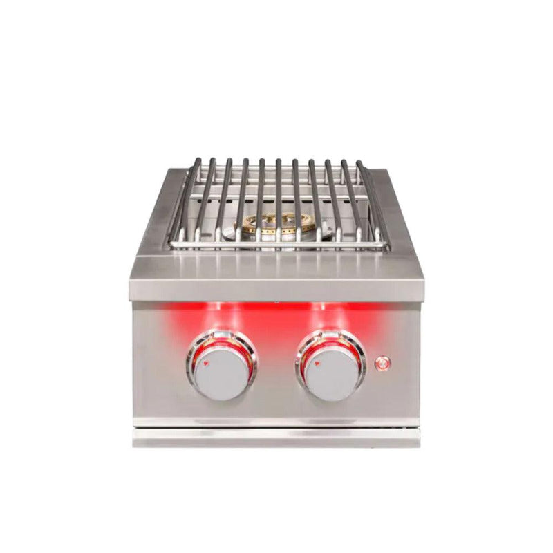 True Flame Stainless Steel Propane Gas Double Side Burner