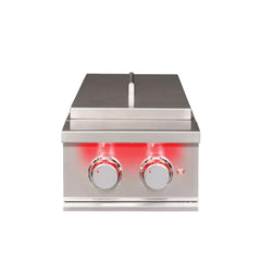 True Flame Stainless Steel Propane Gas Double Side Burner