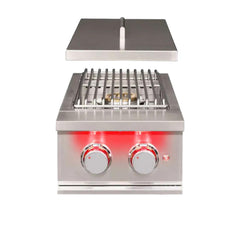 True Flame Stainless Steel Propane Gas Double Side Burner