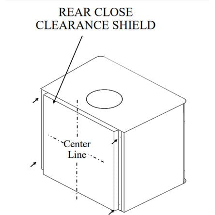 Buck Wood Stove Close Clearance Shield for Model 81 - MA 810051
