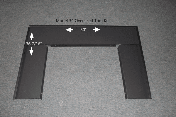 Buck Gas Stove Trim Kits - Oversize - top (12-15/16