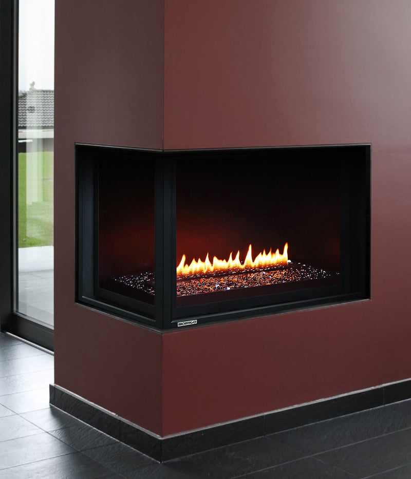 Montigo HL38 Full Load Right Corner Gas Fireplace