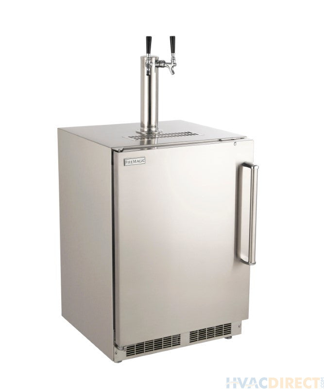 fire-magic-24-inch-outdoor-rated-dual-tap-kegerator-3594-dr-dl 2