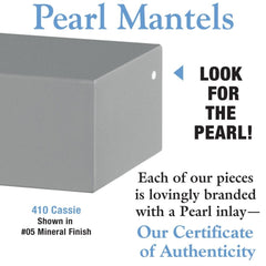 Pearl Mantels 410 Cassie MDF Mantel Shelf in #05 Mineral Paint - Fireplace Choice