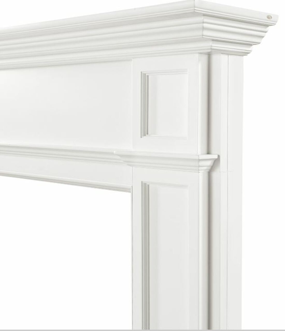 Pearl Mantels 540 Marshall MDF Wood Mantel Surround in White Paint - Fireplace Choice