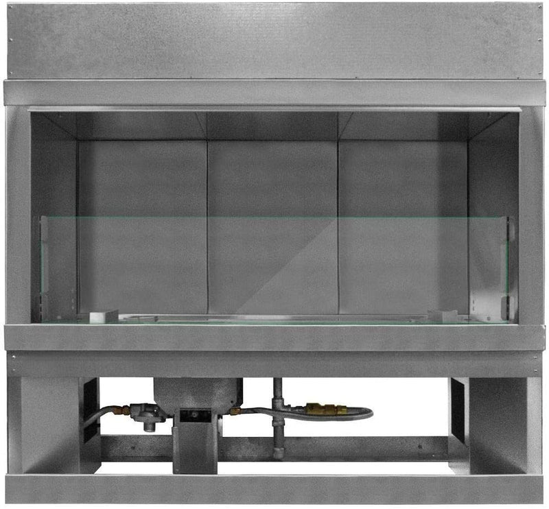 Firegear 48-Inch Outdoor Kalea Bay Non-LED Linear Fireplace - OFP-48LECO - Rear View