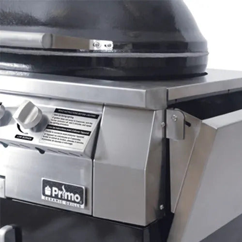 Primo PGGXLC Oval XL Mobile Gas Grill w/ (4) Burners - Ceramic Shell, Liquid Propane (PRMG420C) - Fireplace Choice