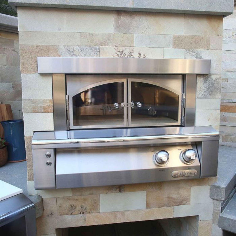Alfresco Grills Alfresco 30" Ultramarine Blue Gloss Natural Gas Pizza Oven for Built-in Installations - Alternate View