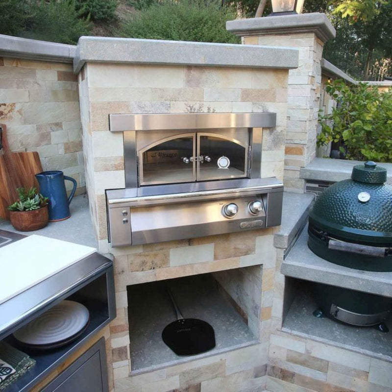 Alfresco Grills Alfresco 30" Ultramarine Blue Gloss Natural Gas Pizza Oven for Built-in Installations - Detail View