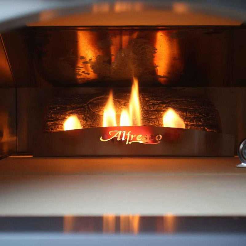 Alfresco Grills Alfresco 30" Ultramarine Blue Gloss Natural Gas Pizza Oven for Built-in Installations - Side View