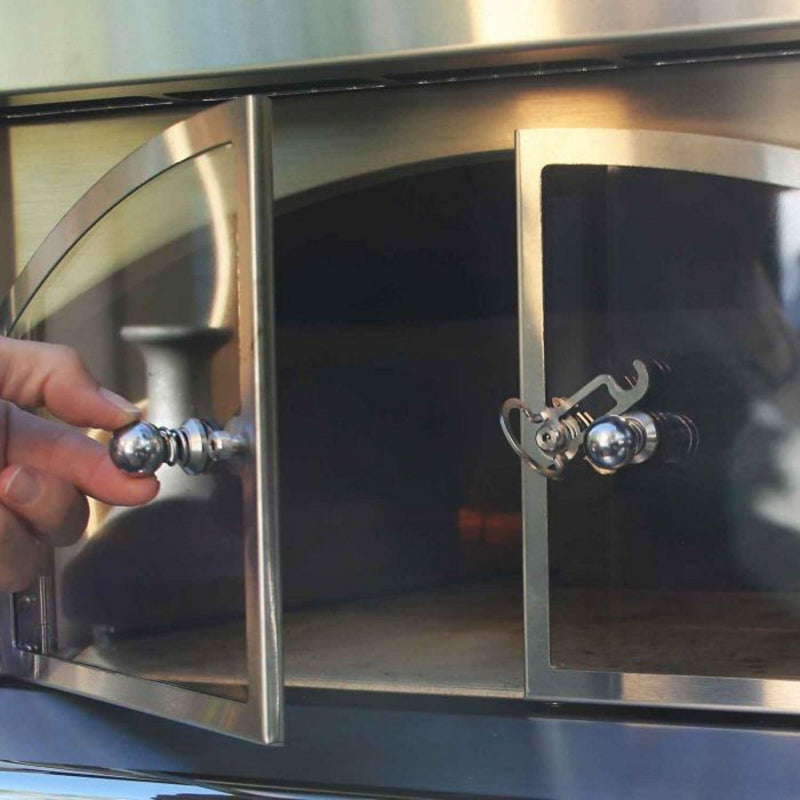 Alfresco Grills Alfresco 30" Ultramarine Blue Gloss Natural Gas Pizza Oven for Built-in Installations - Close-Up