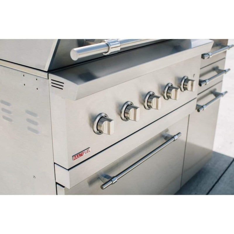 Summerset American Made Grills by Encore Series 36" 5-Burner Freestanding Hybrid Grill - Detail View