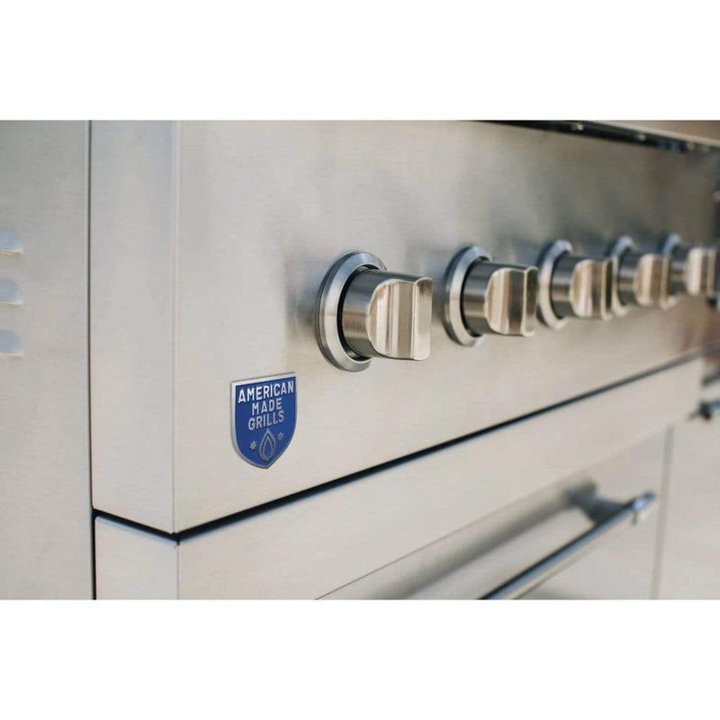 Summerset American Made Grills by Encore Series 54" 8-Burner Built-In Hybrid Grill - Detail View