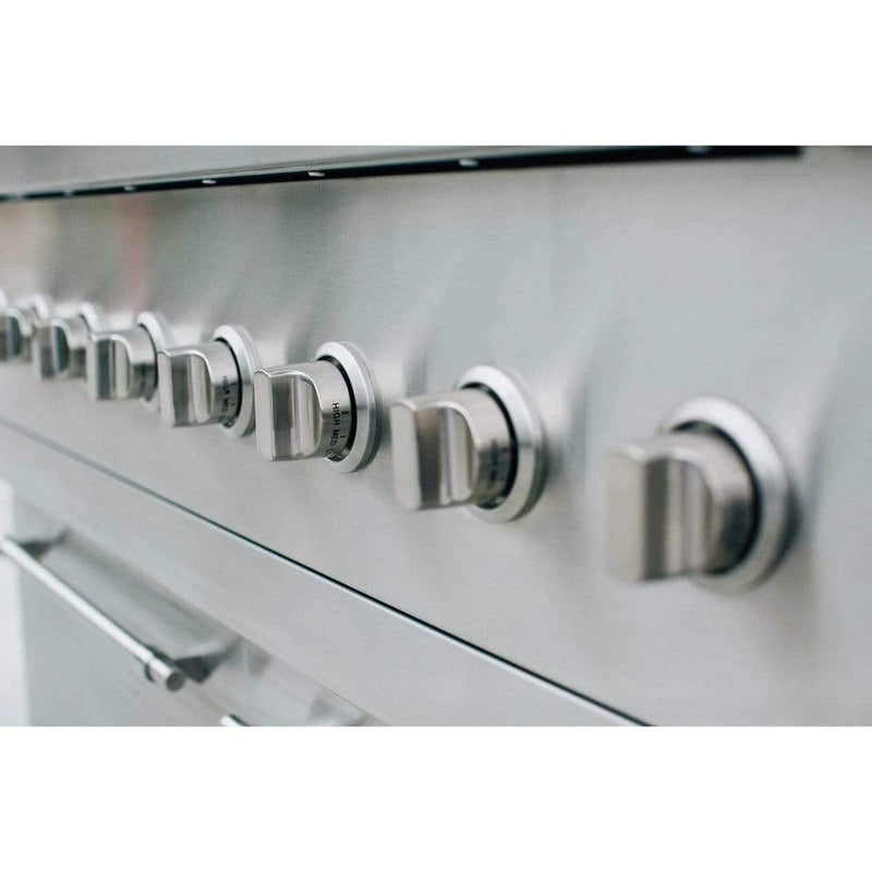 Summerset American Made Grills by Encore Series 54" 8-Burner Built-In Hybrid Grill - Side View