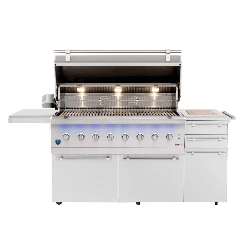 Summerset American Made Grills by Encore Series 54" 8-Burner Freestanding Hybrid Grill - Alternate View