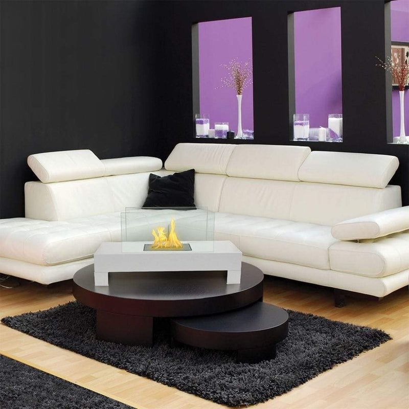 Anywhere Fireplace 31" White Gramercy Indoor/Outdoor Floor standing Fireplace - Alternate View