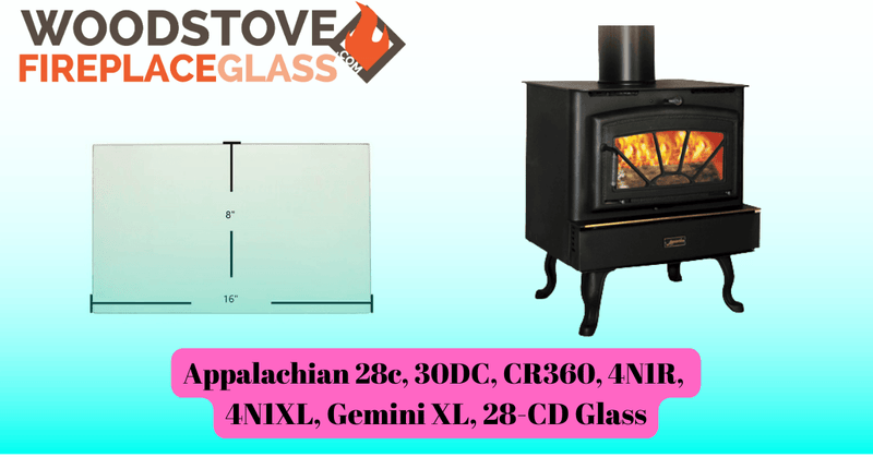 Appalachian Stove Appalachian 28c, 30DC, CR360, 4N1R, 4N1XL, Gemini XL, 28-CD Glass - Detail View
