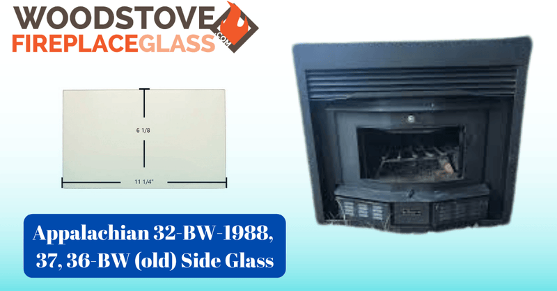 Appalachian Stove Appalachian 32-BW-1988, 37, 36-BW (old) Side Glass - Detail View