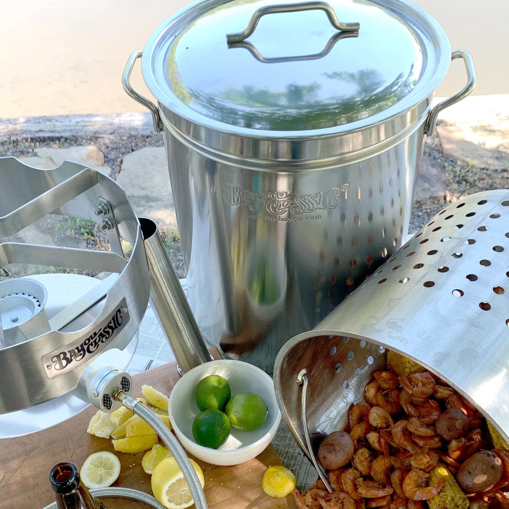 Bayou Classic 62-Quart Stainless Steel Outdoor Propane Gas Boil/Steam