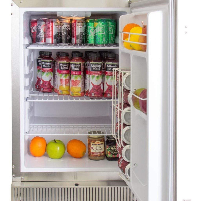 Blaze 20" Outdoor Rated Stainless Steel Compact Refrigerator 4.1 Cu. Ft. - Detail View