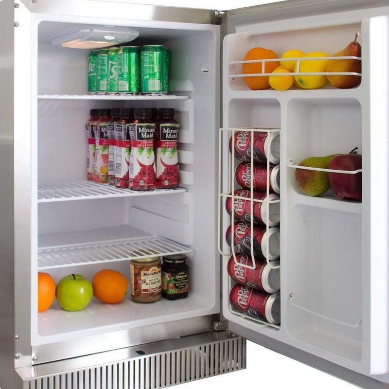 Blaze 20" Outdoor Rated Stainless Steel Compact Refrigerator 4.1 Cu. Ft. - Side View