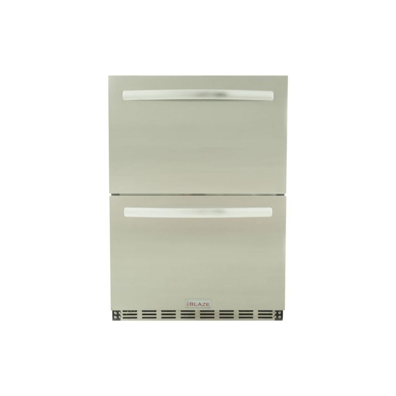 Blaze 23.5" Outdoor Rated Stainless Steel Double Drawer 5.1 Cu. Ft. Refrigerator - Alternate View