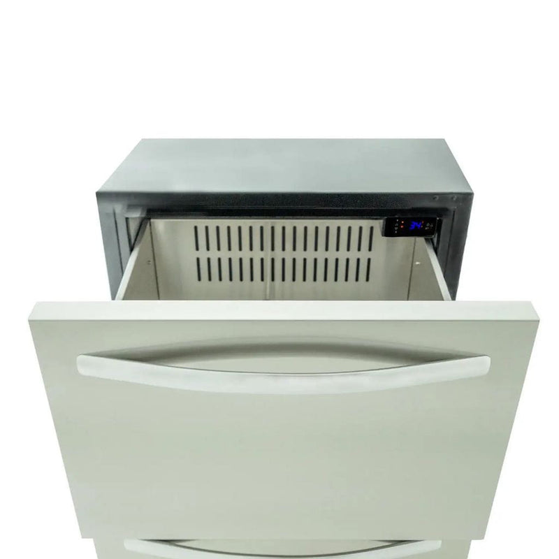 Blaze 23.5" Outdoor Rated Stainless Steel Double Drawer 5.1 Cu. Ft. Refrigerator - Detail View