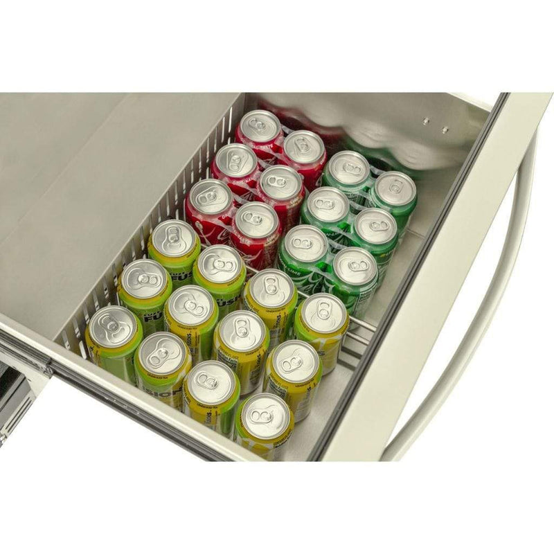Blaze 23.5" Outdoor Rated Stainless Steel Double Drawer 5.1 Cu. Ft. Refrigerator - Close-Up