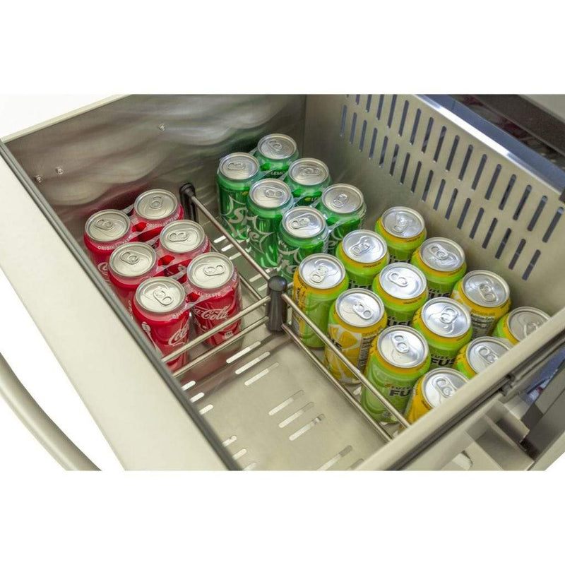 Blaze 23.5" Outdoor Rated Stainless Steel Double Drawer 5.1 Cu. Ft. Refrigerator - Dimensions