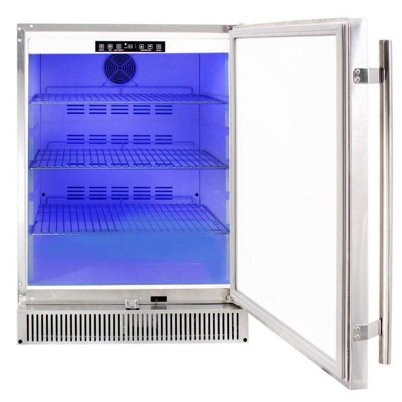 Blaze 24" Outdoor Rated Stainless Refrigerator 5.2 Cu Ft. - Side View