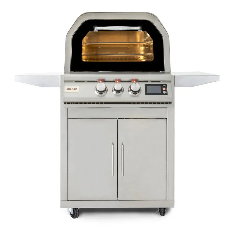 blaze-26-freestanding-natural-gas-outdoor-pizza-oven-with-rotisserie-kit-cart 1