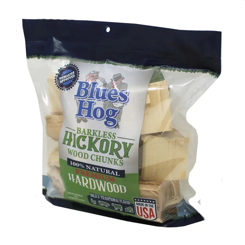 Blue Hogs Blues Hog 300 cu. in. Barkless Hickory Wood Chunks - 8 pack - Detail View