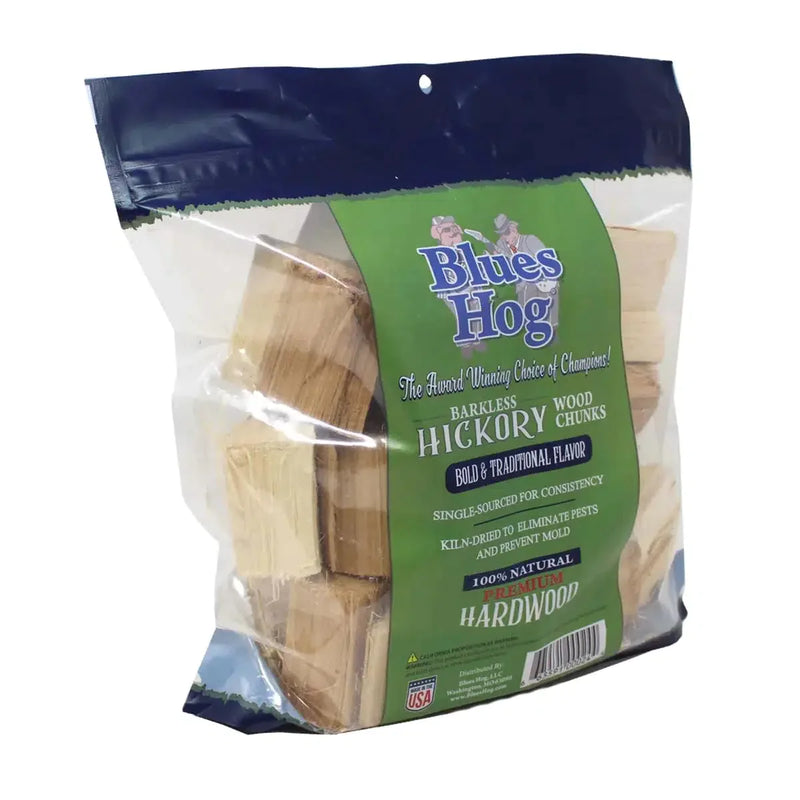 Blue Hogs Blues Hog 300 cu. in. Barkless Hickory Wood Chunks - 8 pack - Additional View