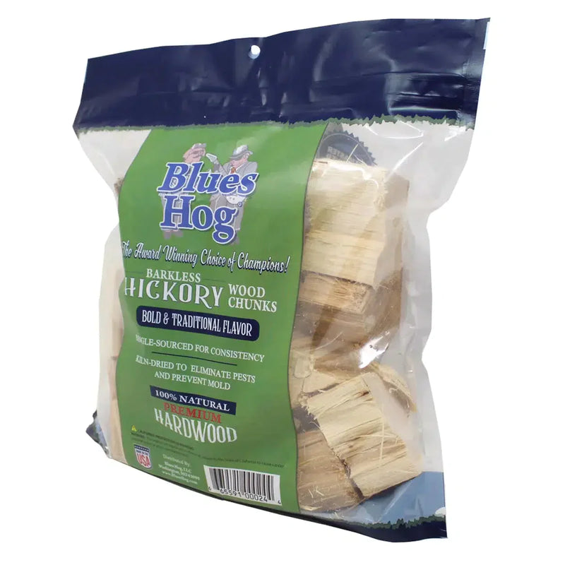 Blue Hogs Blues Hog 300 cu. in. Barkless Hickory Wood Chunks - 8 pack - Close-Up