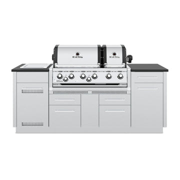 Broil King 86" 6-Burner Imperial S 690i Gas Grill Center w/ Side Burner & Rear Rotisserie Burner