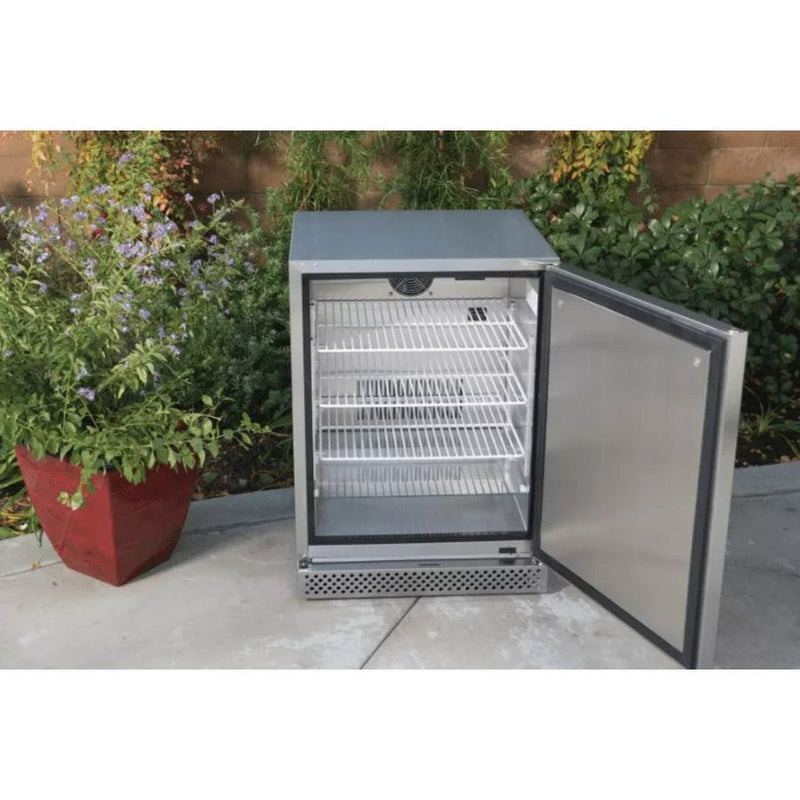 Bull Grills Bull 23" 4.9 Cu. Ft. Stainless Steel Premium Outdoor Refrigerator Series 2 - Side View