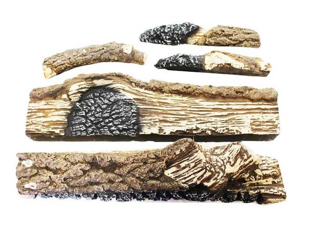 Ceramic Log Set for Buck Gas Stove Models 34, 36, 42, 329 - PO-CR34LG - Fireplace Choice