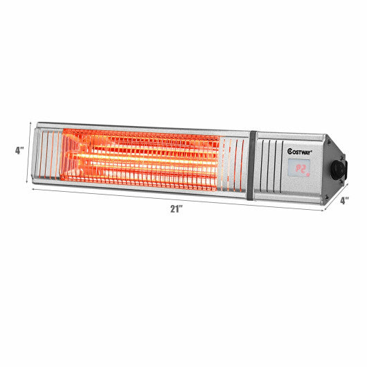 Costway 1500W Infrared Patio Heater with Remote Control and 24H Timer for Indoor and Outdoor - Detail View